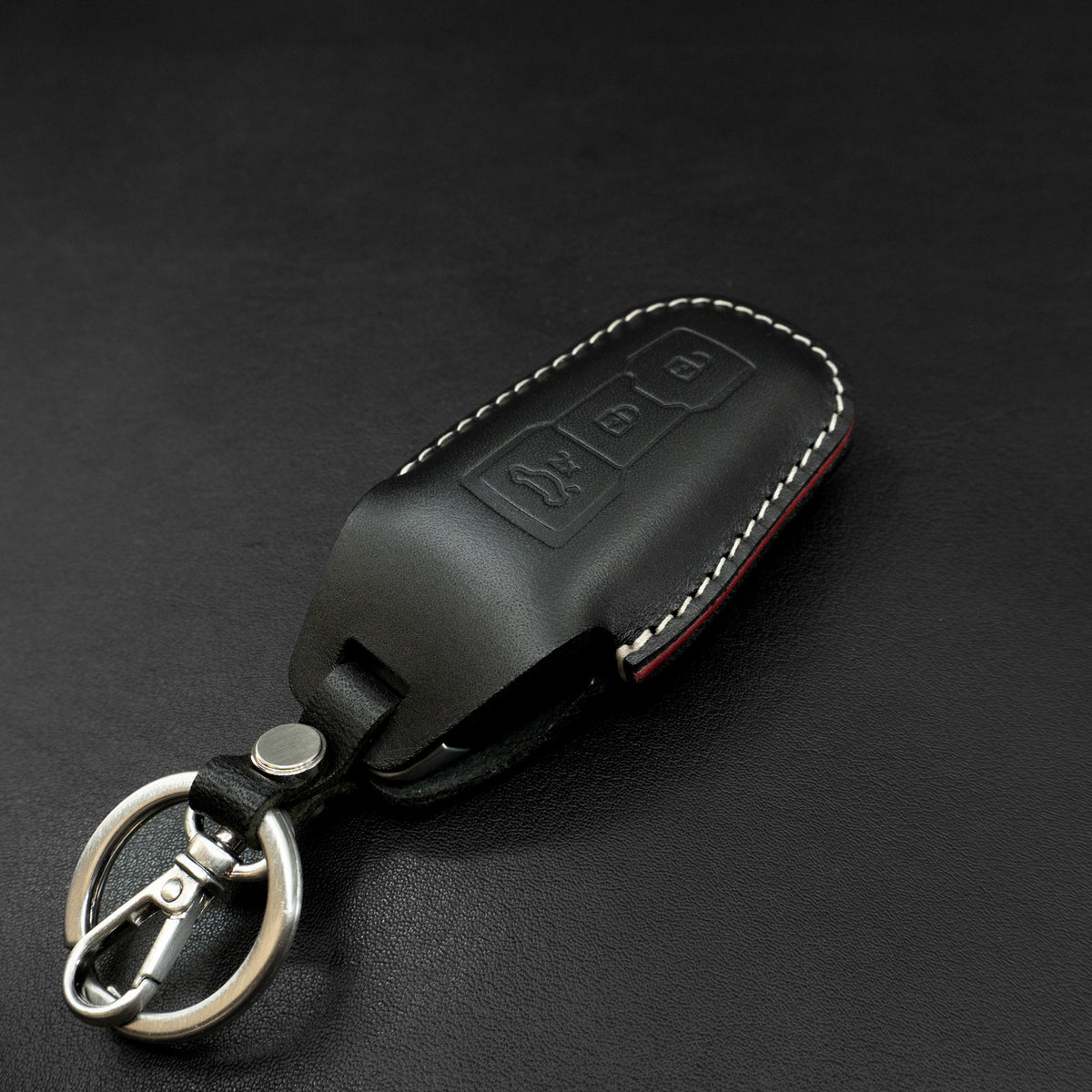 Audi key fob leather cover, back view