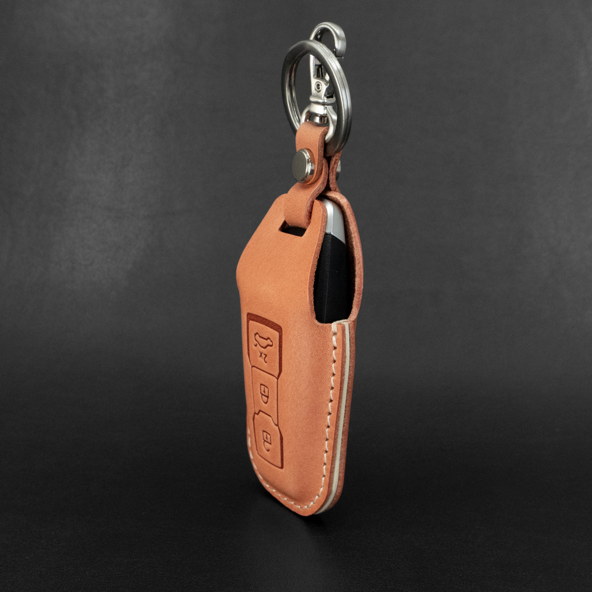 Audi key fob leather cover, bottom view