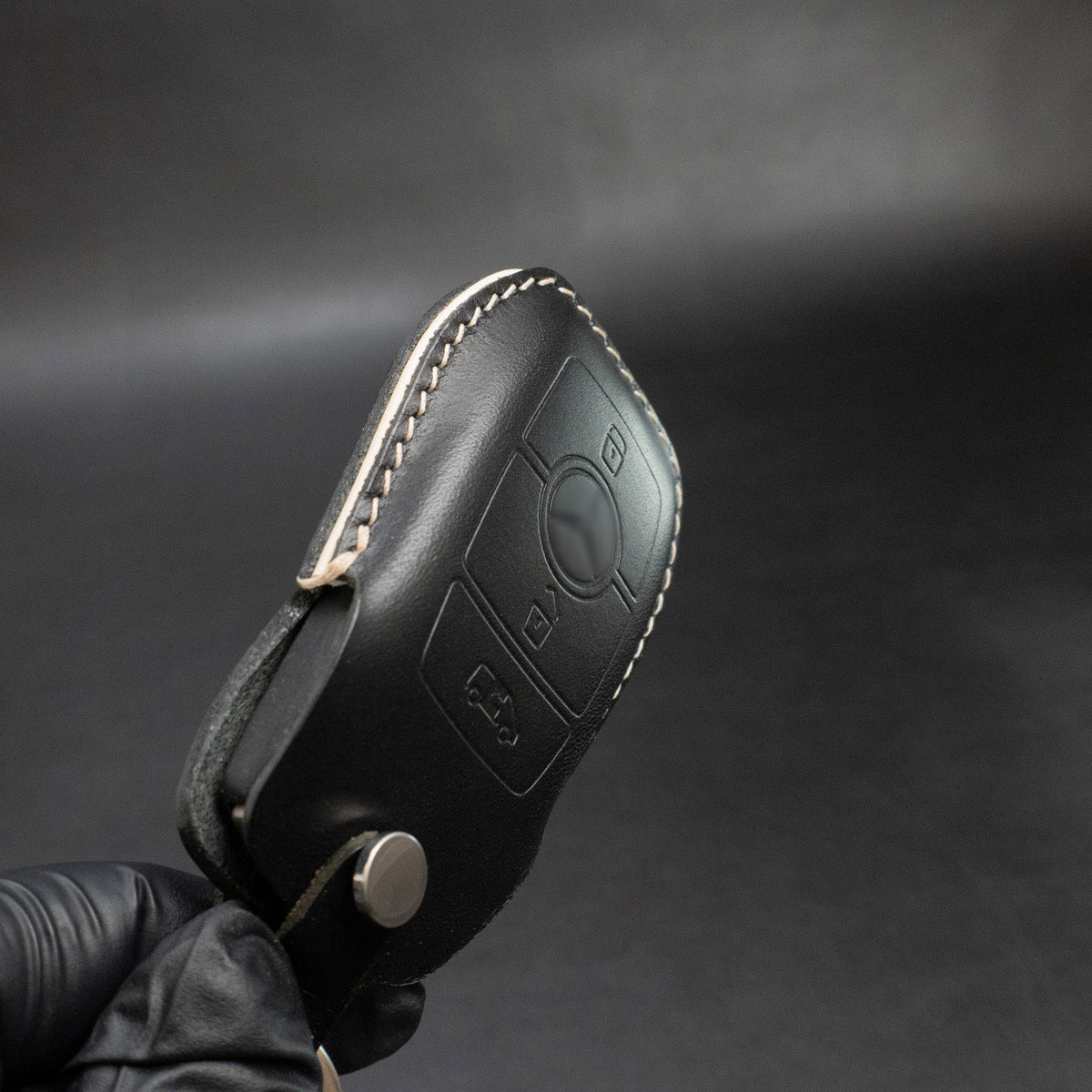 Mercedes Benz Sprinter key fob leather cover, side view