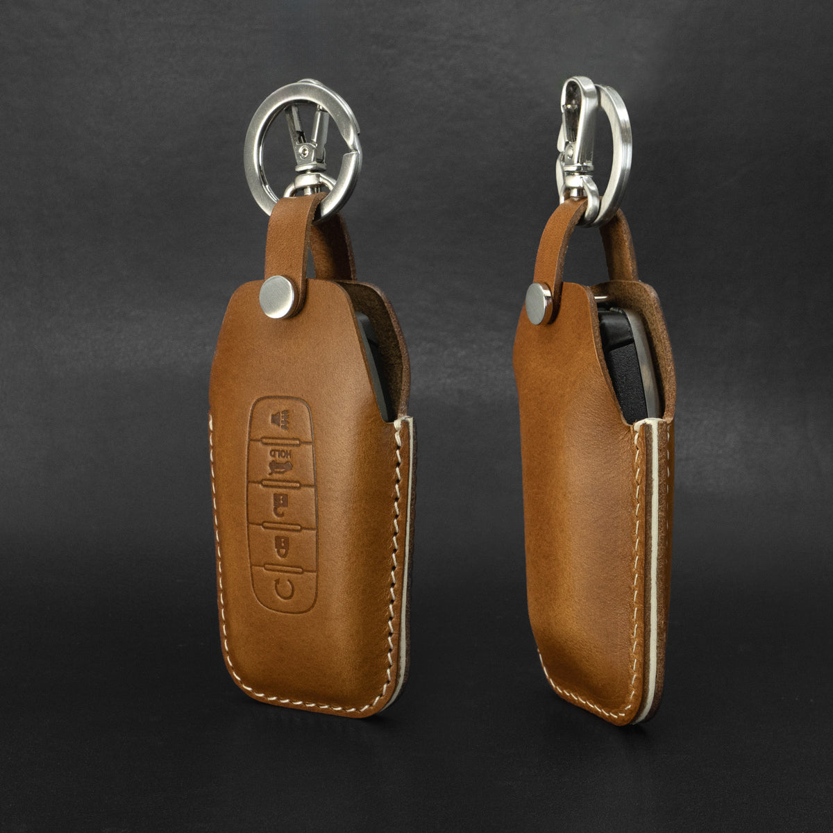 Infiniti key fob leather case, back view