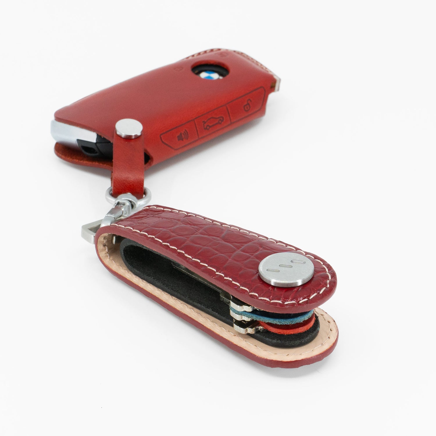 American Alligator Leather Key Organizer – Red, Limited Edition