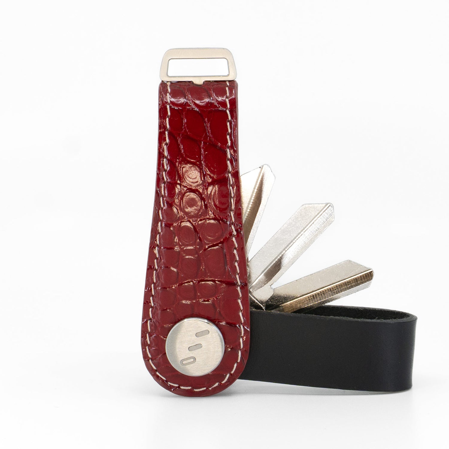 American Alligator Leather Key Organizer – Red, Limited Edition