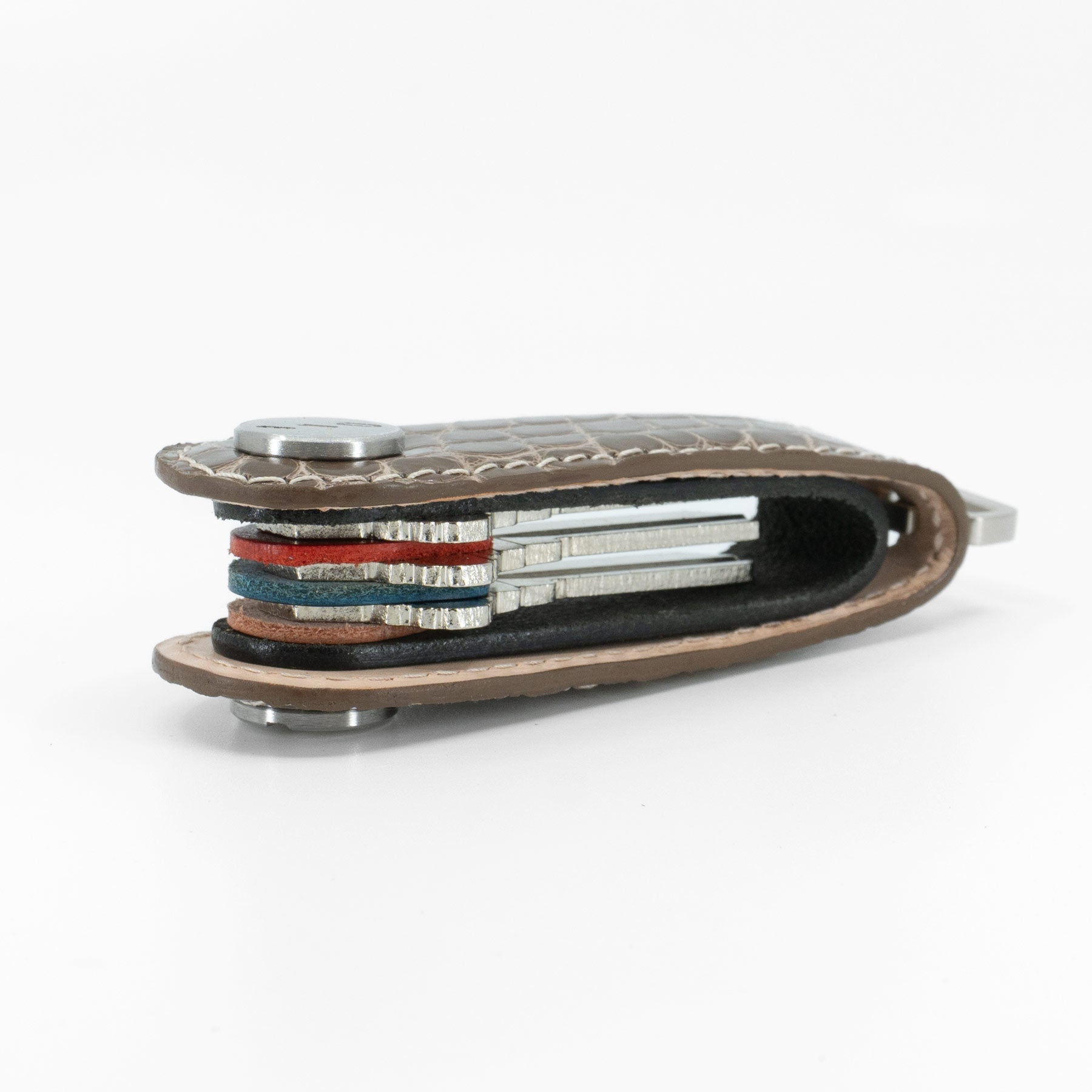 American Alligator Leather Key Organizer – Taupe, Limited Edition