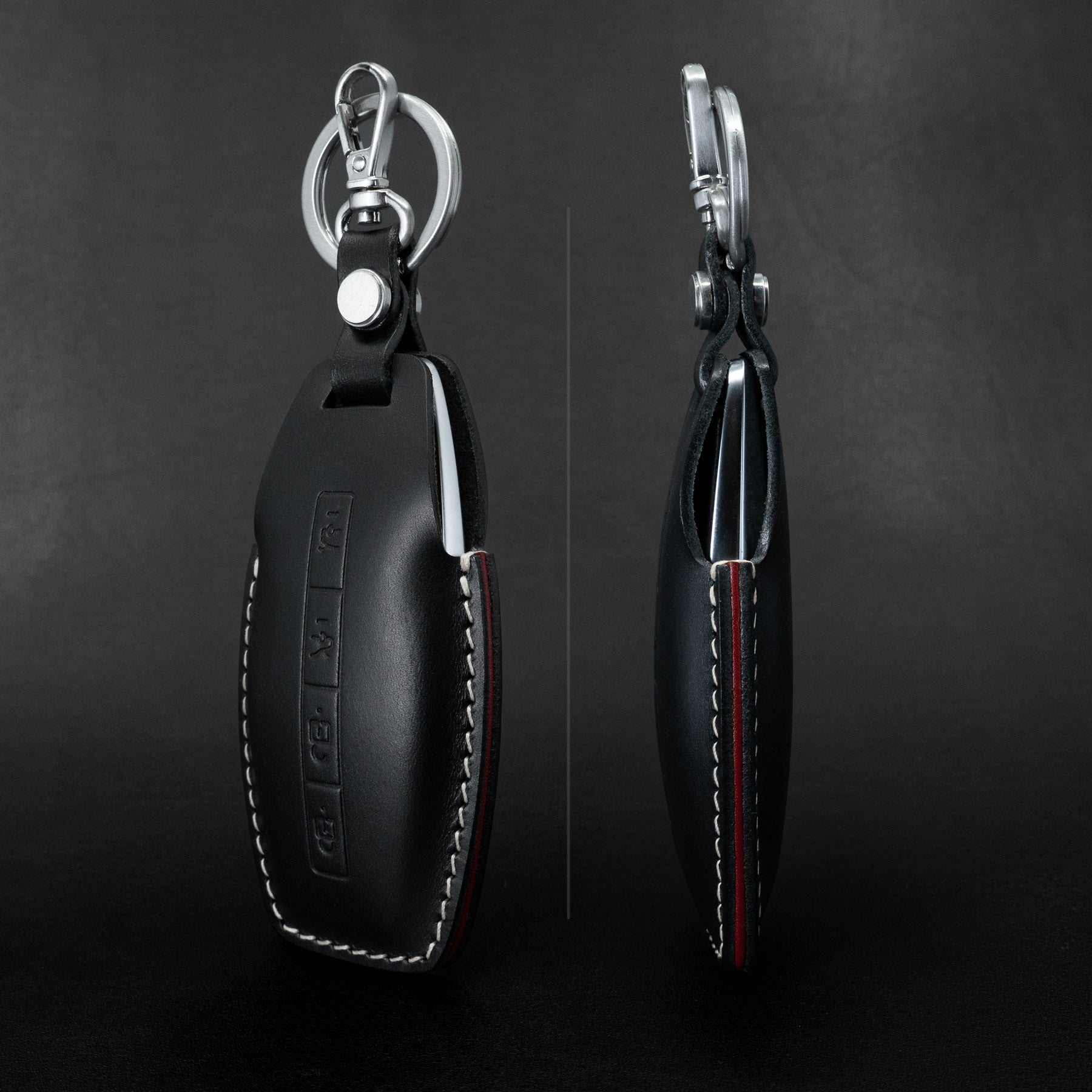 2025 Lucid Gravity leather key fob cover in black color