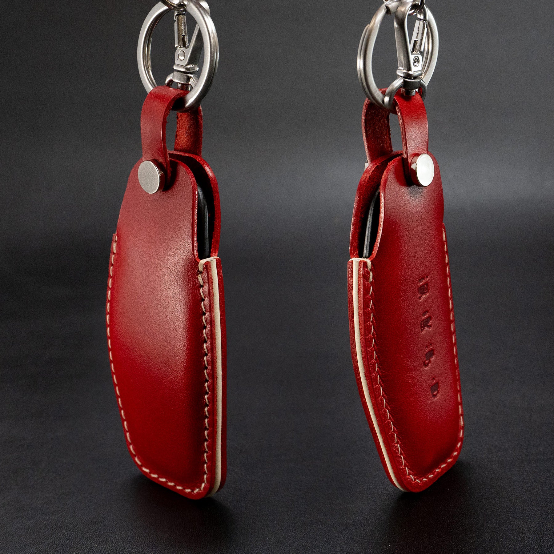Custom leather cover for Lucid key fob – elegant and durable design