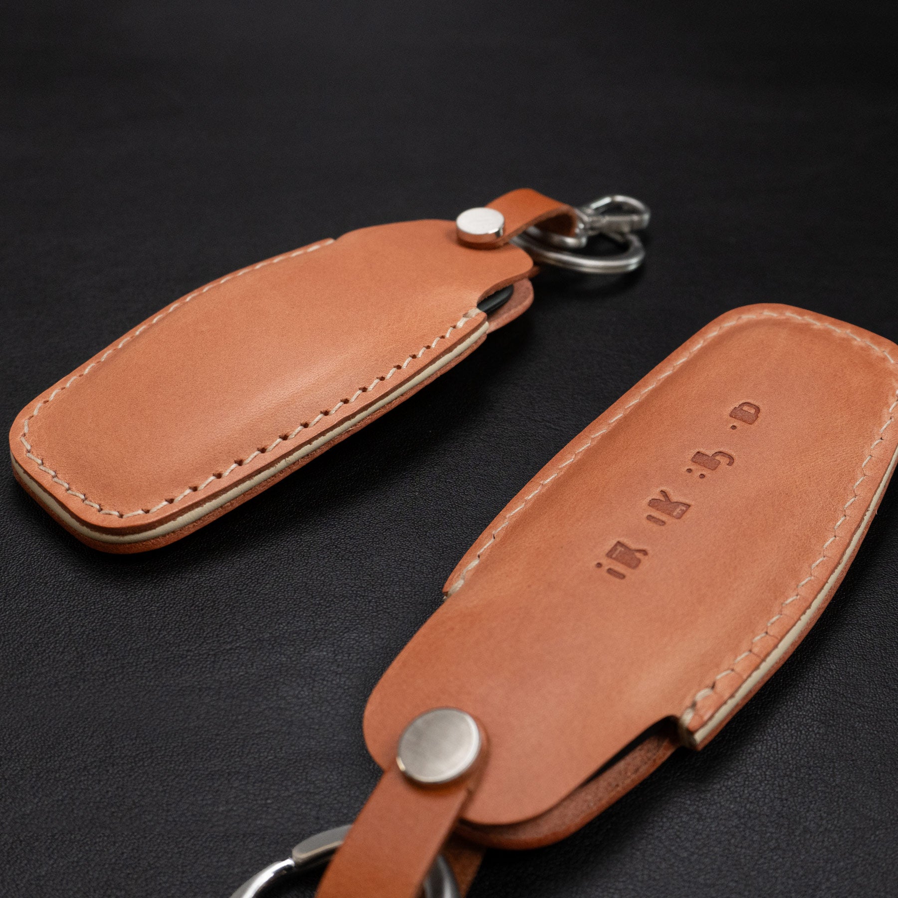Handcrafted leather key fob cover for Lucid Air – premium fit and finish