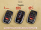 Toyota [3] Leather Key Case - Highlander, Avalon, Crown, Land Cruiser, Tundra, Camry, Corolla, RAV4 4 Buttons Cover -Italian Leather