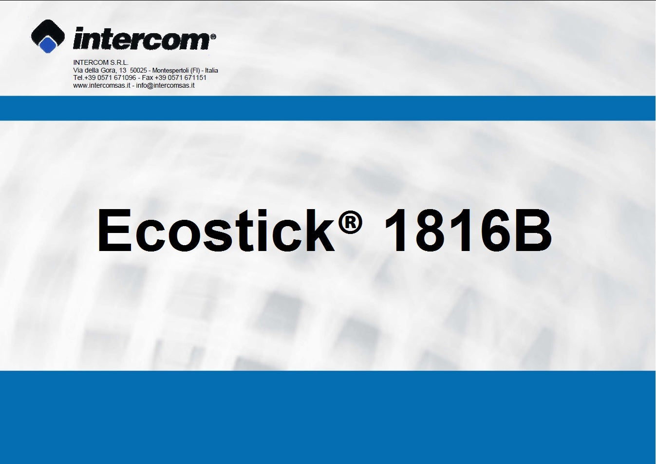 Intercom Ecostick 1816B Adhesives - 8oz /240ml - Finest Leather Craft weld adhesive -Non-Toxic / No bed smells