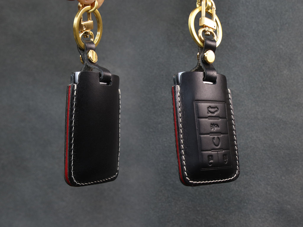 Leather Bow No. Car Key Case Cover For Cadillac Ats Ct6 Cts Dts