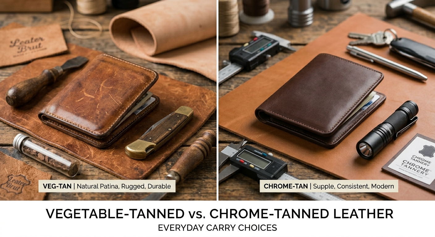Vegetable-Tanned Leather vs Chrome-Tanned Leather: Which Is Better for Everyday Carry?