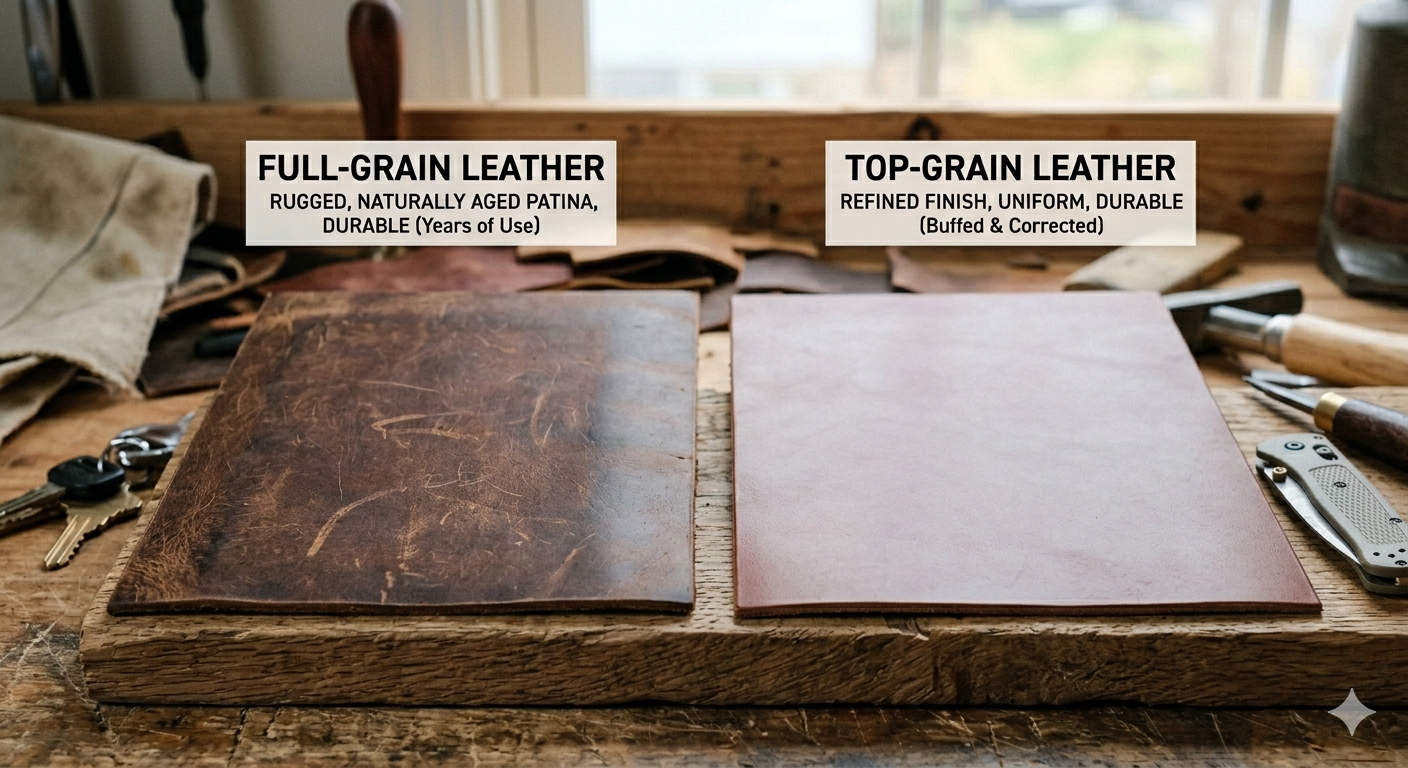 Full-Grain vs Top-Grain Leather: Which Is Better for Everyday Carry?