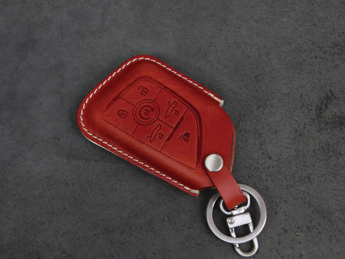 Corvette leather key fob cover