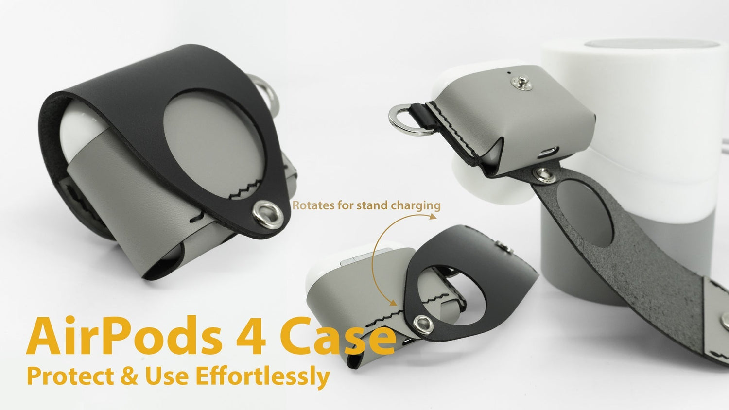 Premium Leather Case for AirPods 4 – Style Meets Protection
