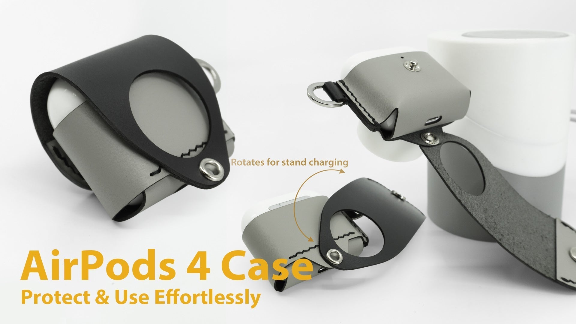 Premium Leather Case for AirPods 4 – Style Meets Protection