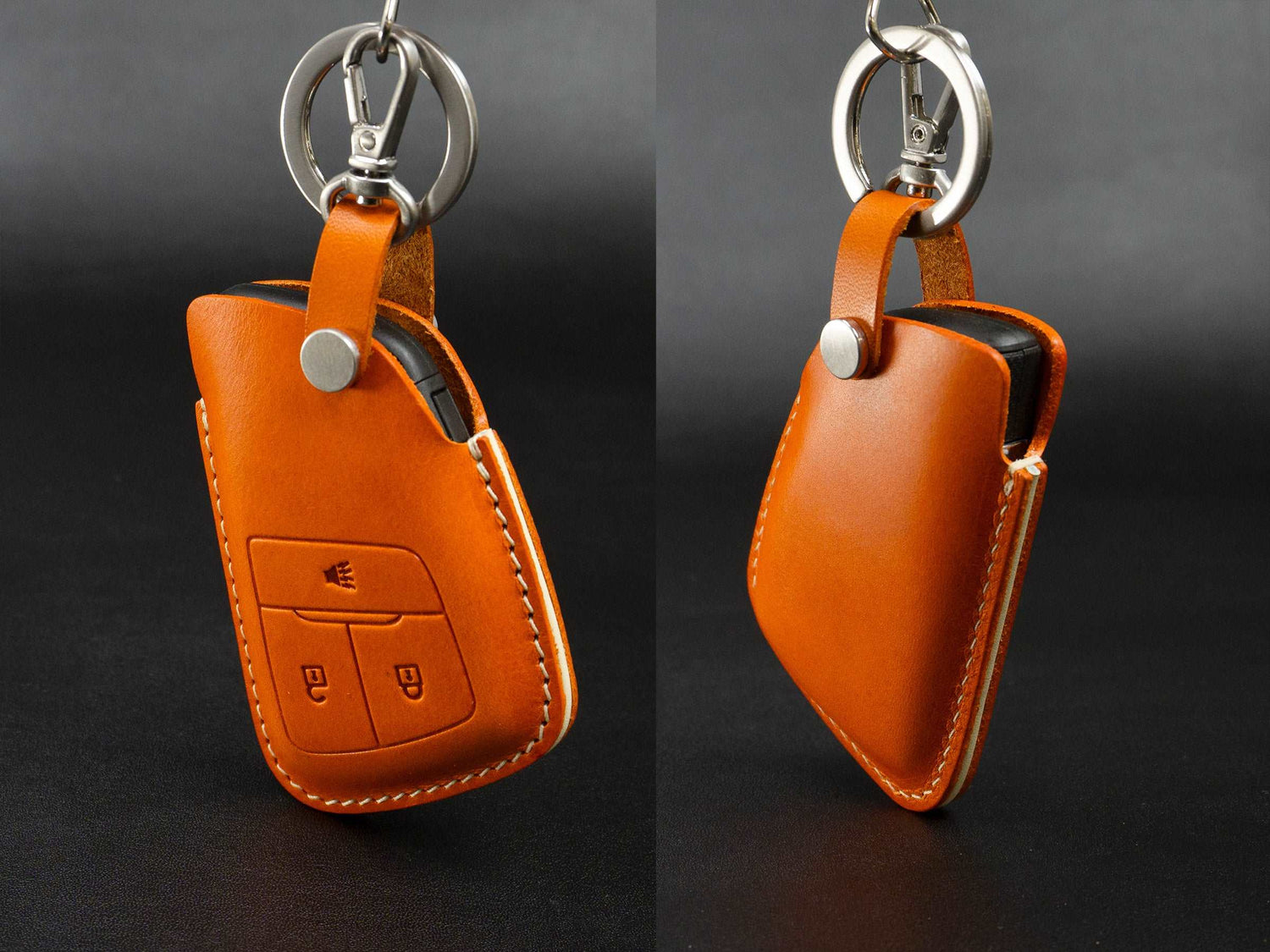 Chevrolet GMC [4] Series Key Fob Case - 3/4 Buttons - Tahoe Suburban Yukon Silverado Sierra Canyon Colorado- Handcrafted in USA