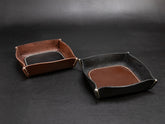 Leather Tray [TRs] Small size - Veg Tanned Leather - Personalized Stamp - Handcrafted in USA