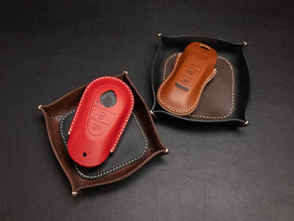 Leather Tray [TRs] Small size - Veg Tanned Leather - Personalized Stamp - Handcrafted in USA