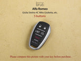 Alfa Romeo [1] Series Key Fob Cover Leather Case - Giulia Stelvio 4C Mito Giulietta