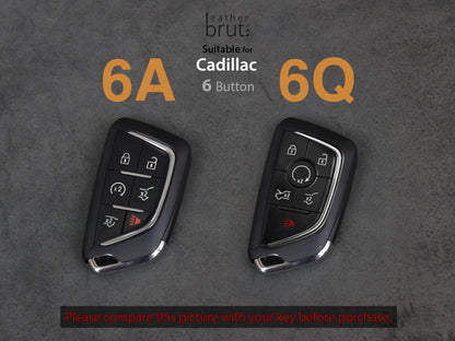 Cadillac [2-6] Key Fob Leather Case - Italian Veg-Tanned Leather