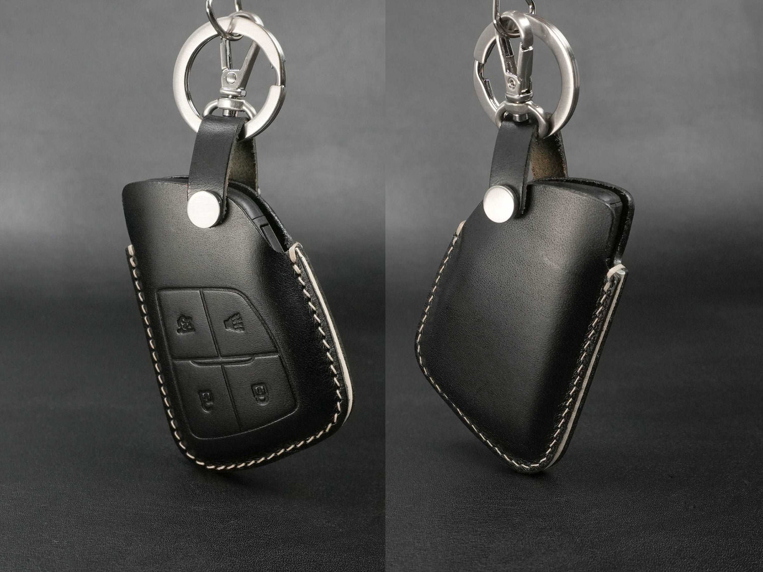 Chevrolet GMC [4] Series Key Fob Case - 3/4 Buttons - Tahoe Suburban Yukon Silverado Sierra Canyon Colorado- Handcrafted in USA