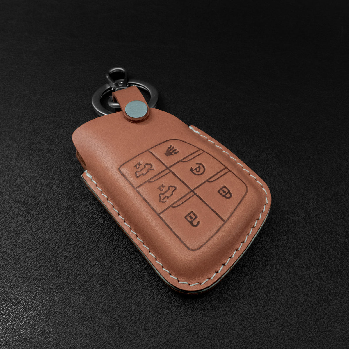 Chevy GMC key fob leather case, size reference