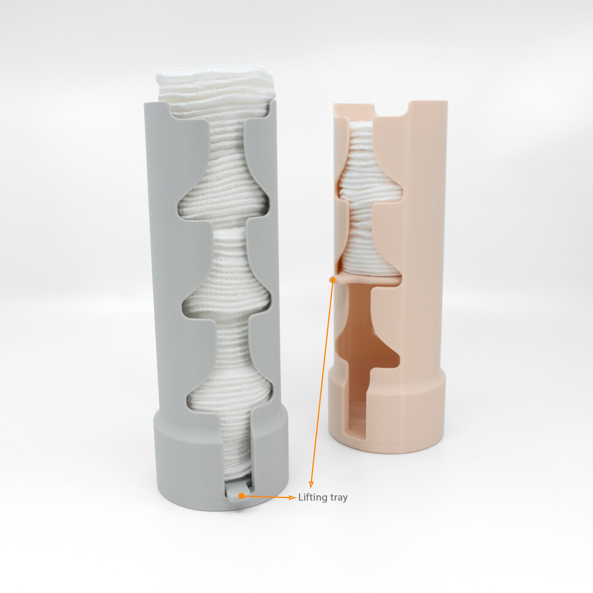 Effortless Cotton Pad Retrieval | Unique Dispenser for Beauty Essentials | Minimalist Design
