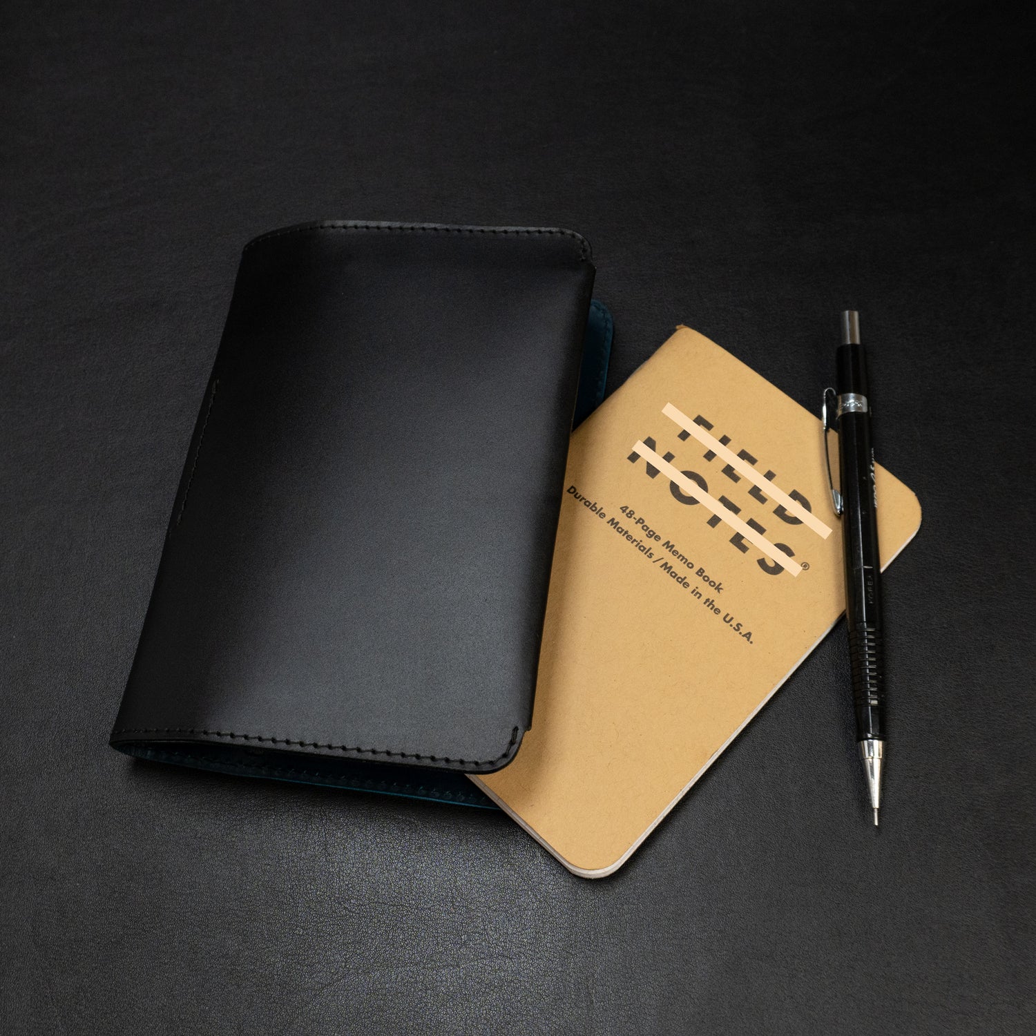 Pocket-Sized Notebook Cover - Black/Navy