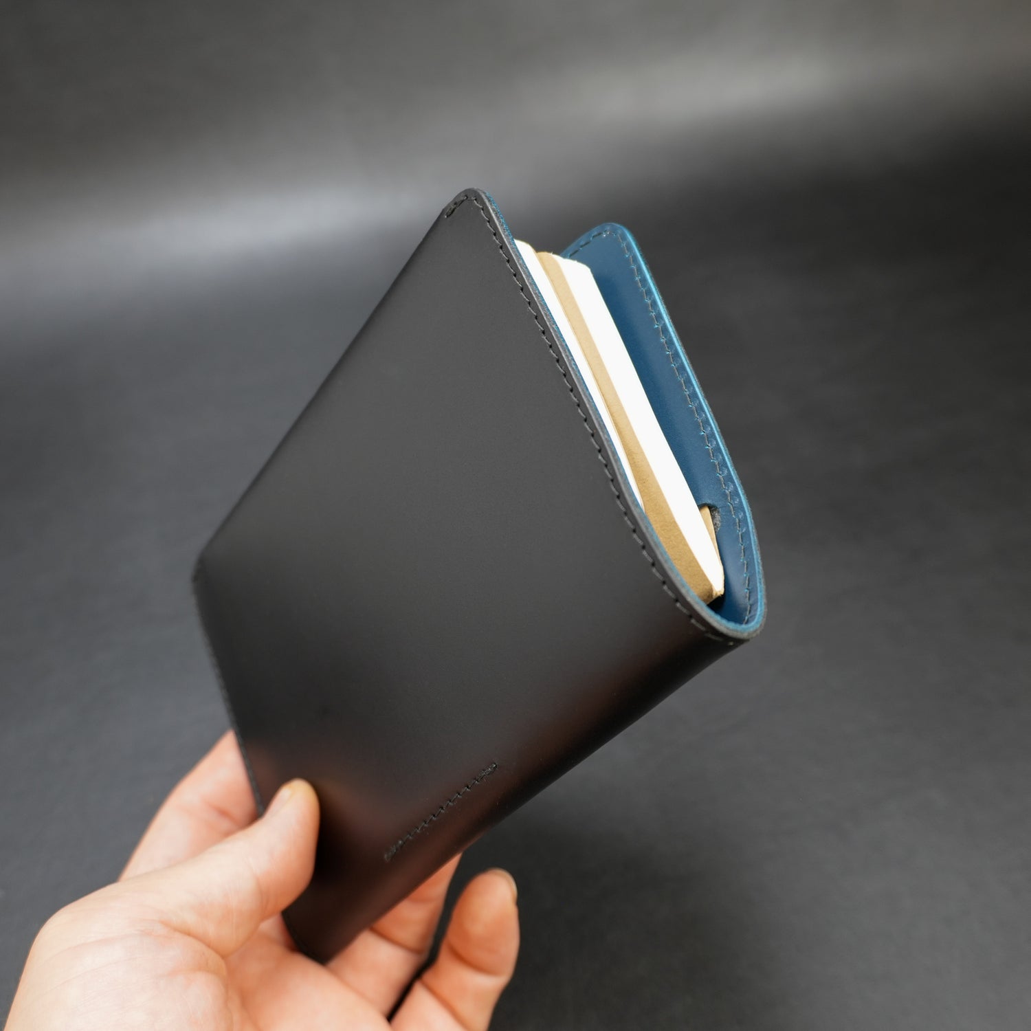 Pocket-Sized Notebook Cover - Black/Navy