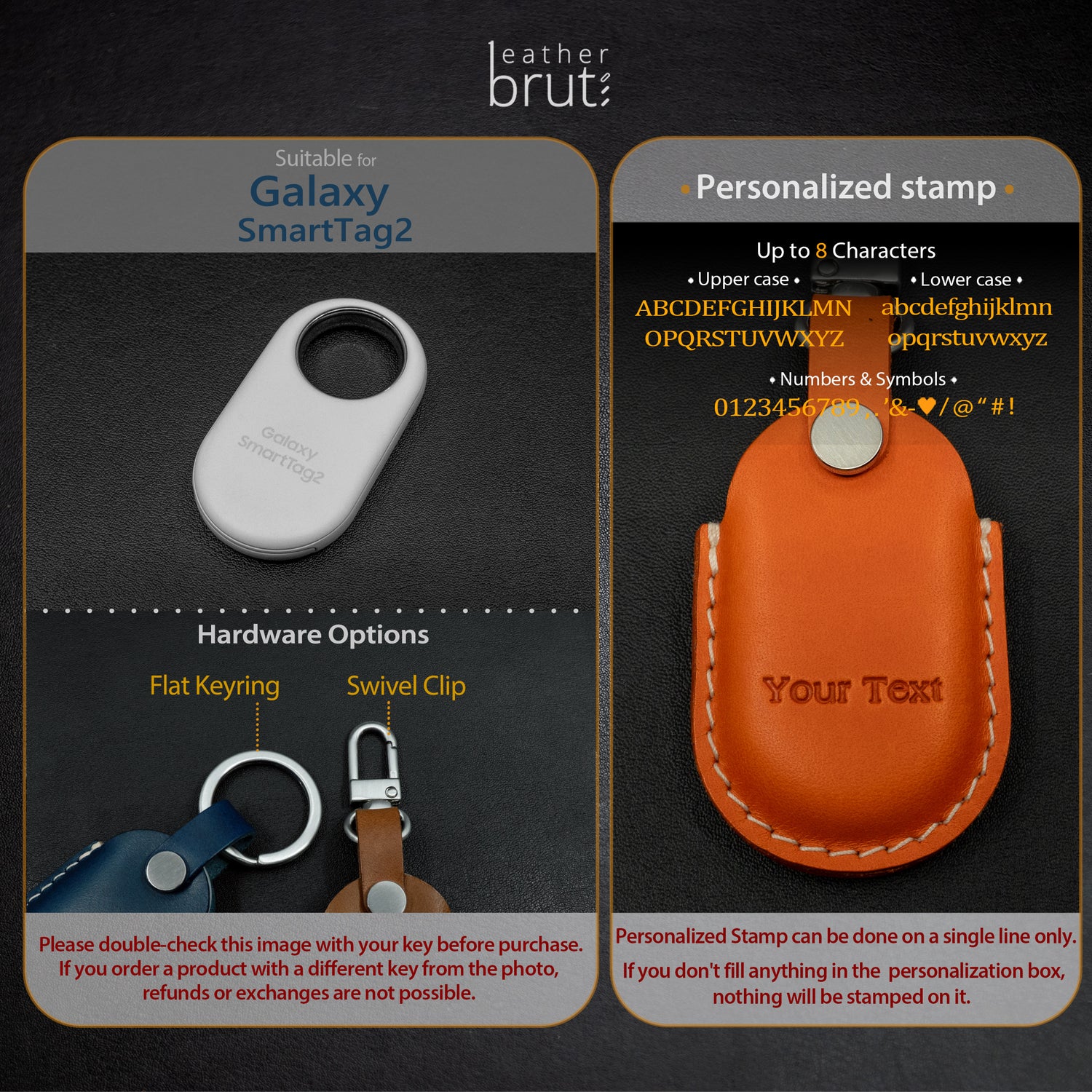 Leather Galaxy SmartTag 2 Key Cover – Protective Smart Tracker Case