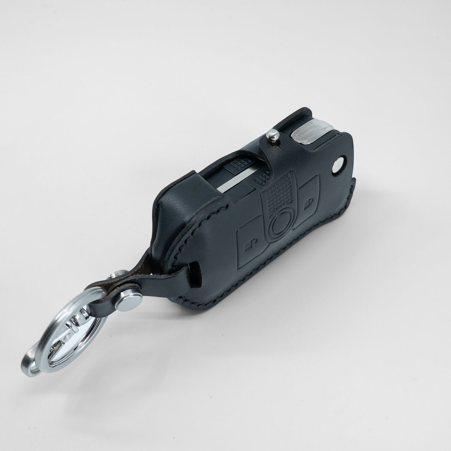 INEOS Grenadier Leather Key Case - Handmade Italian Leather - Black