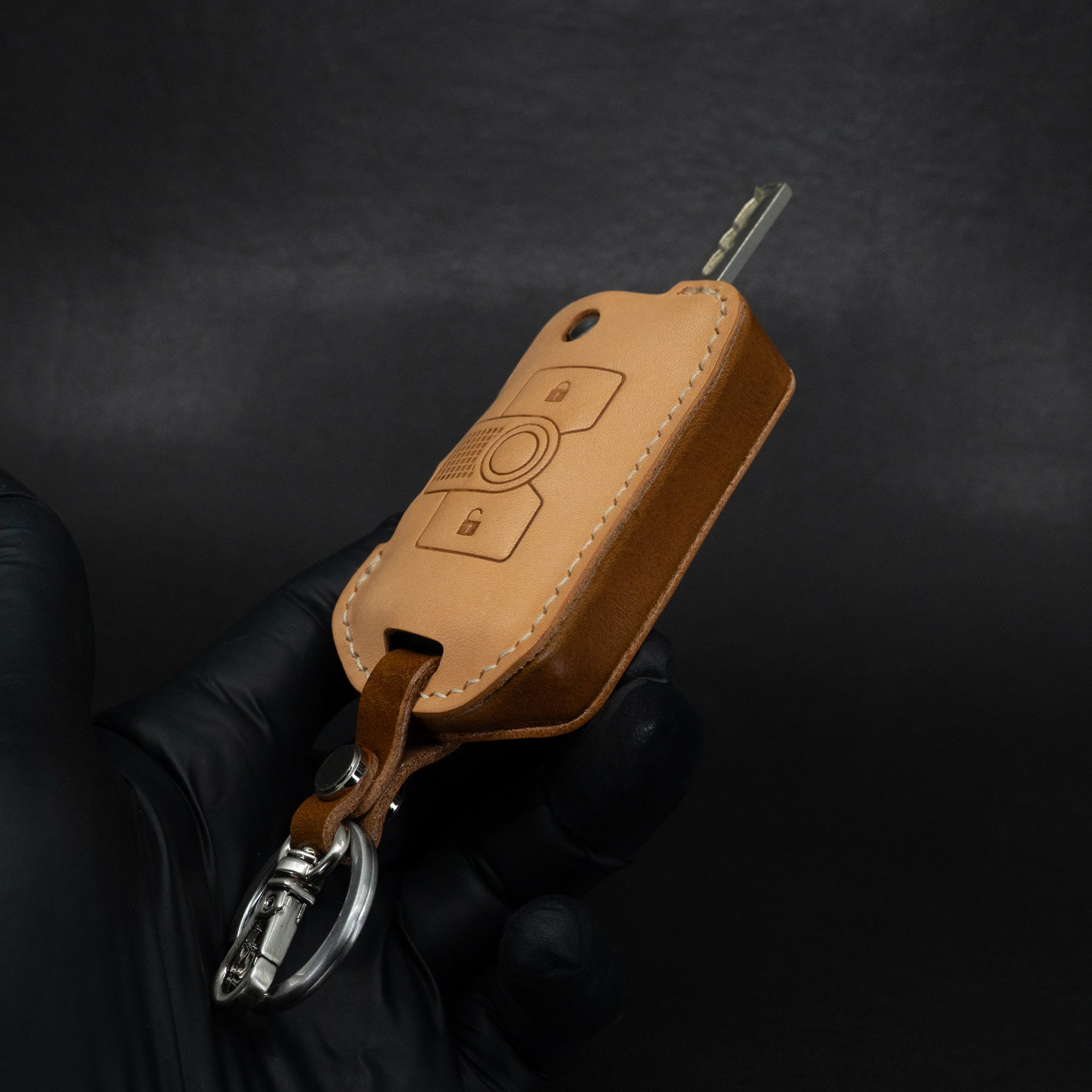 INEOS Grenadier Leather Key Case - Natural/Brown