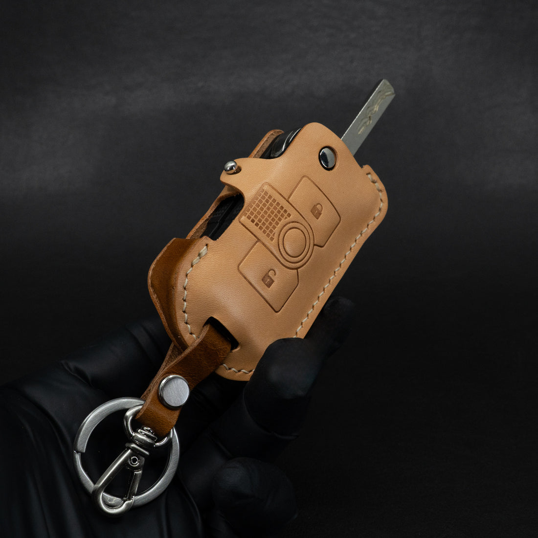 INEOS Grenadier Leather Key Case - Natural/Brown