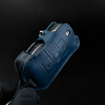 INEOS Grenadier Leather Key Case - Navy/Black