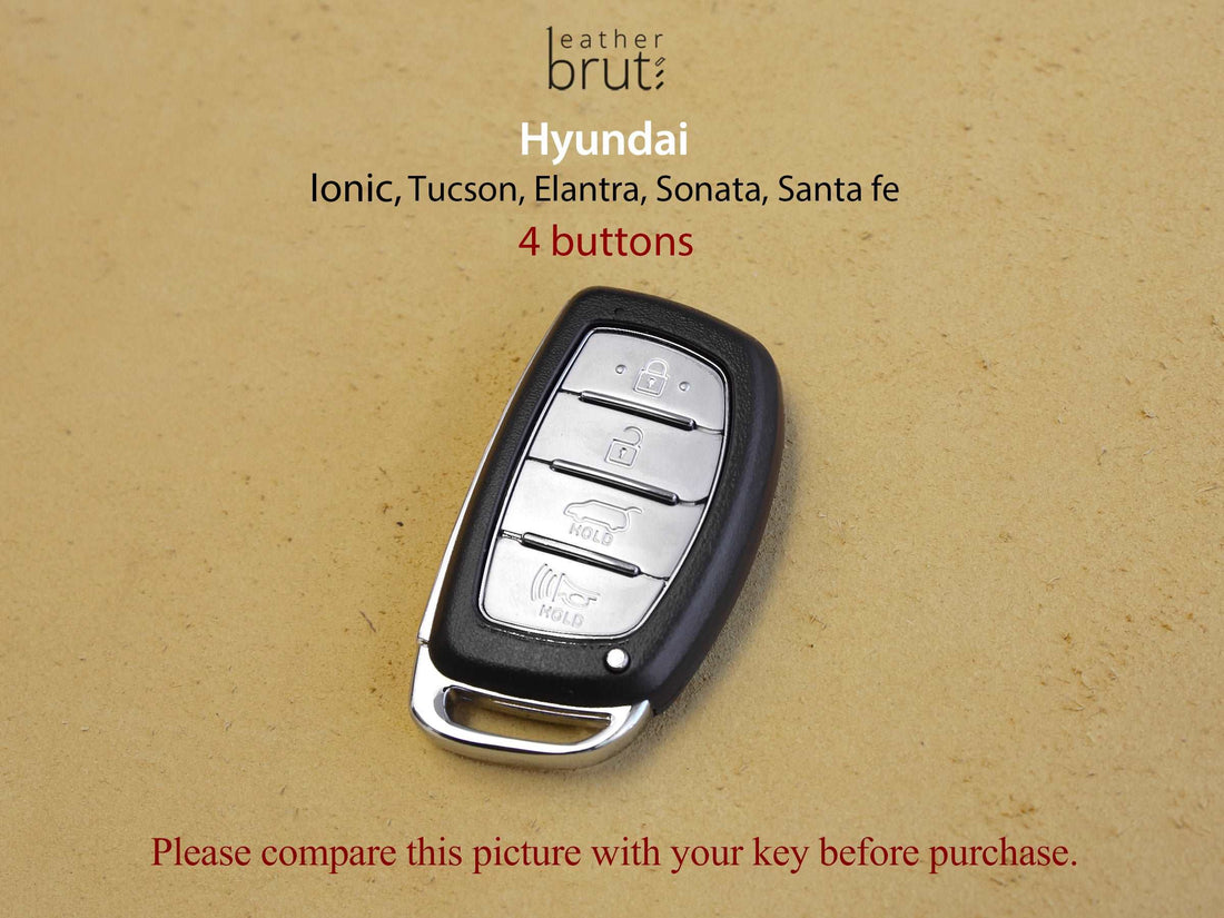 Hyundai [2-4] Key fob Leather Cover - Tucson Elantra Sonata Santa fe