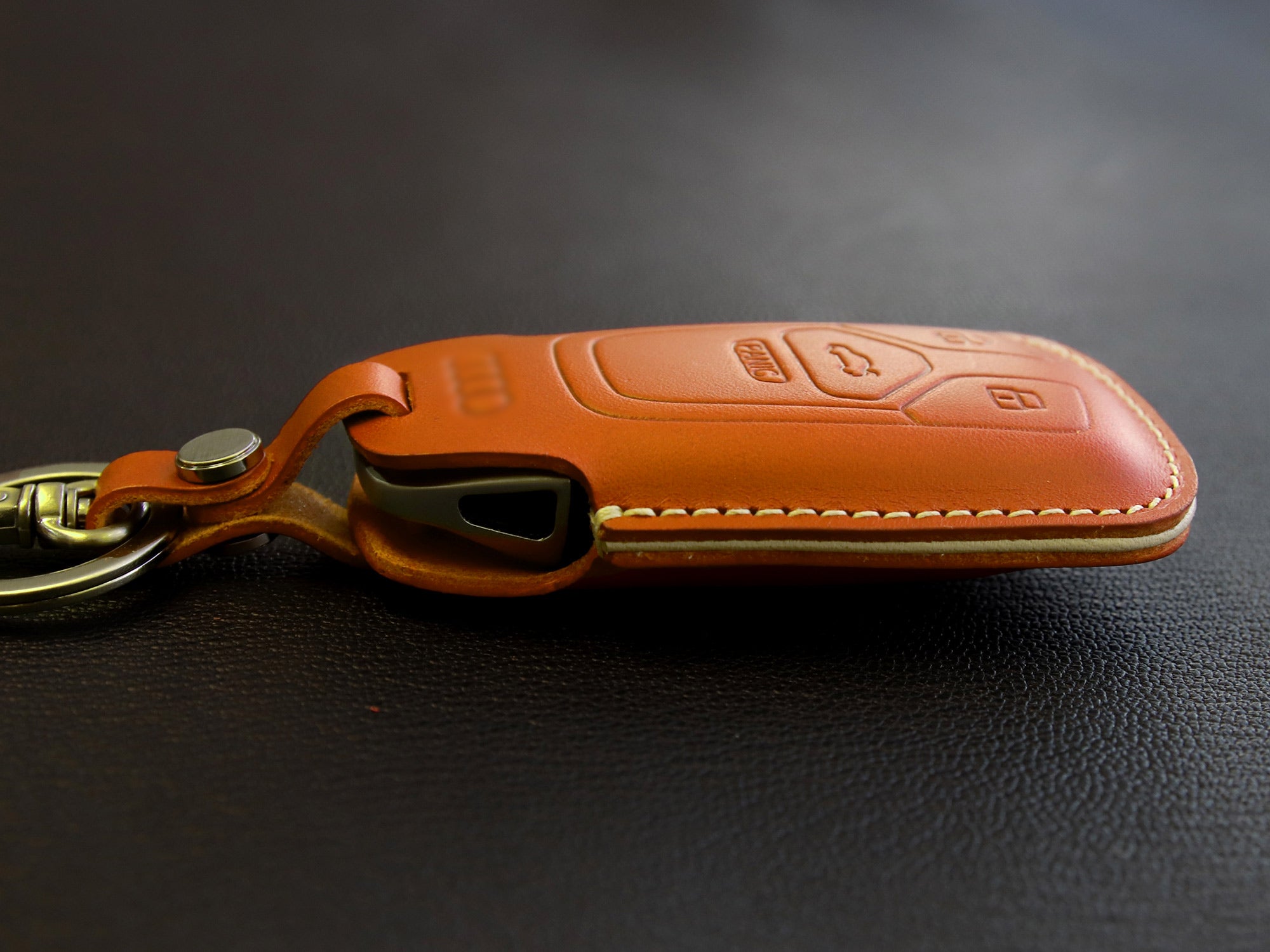 Leather Key Fob Cover for Audi [2] - Handcrafted in USA