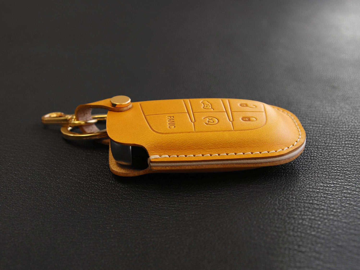 Jeep [01] Leather Key Cover- Grand Cherokee Renegade Compass - 5 Buttons