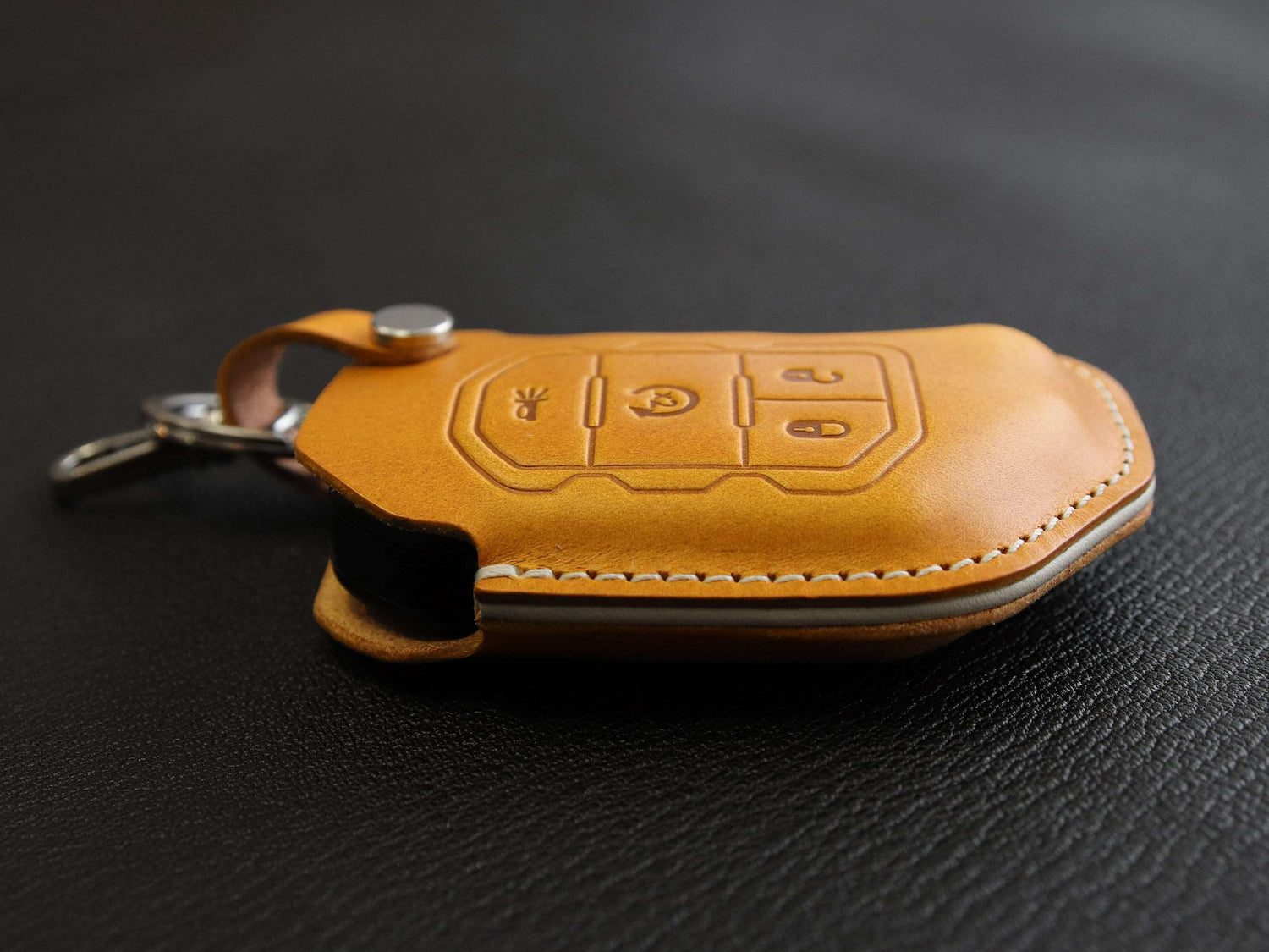 Jeep [2-4] Key Leather Case - Gladiator, Wrangler, JL, JLU, Rubicon - Italian Veg-Tanned Leather