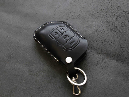 Jeep [2-4] Key Leather Case - Gladiator, Wrangler, JL, JLU, Rubicon - Italian Veg-Tanned Leather