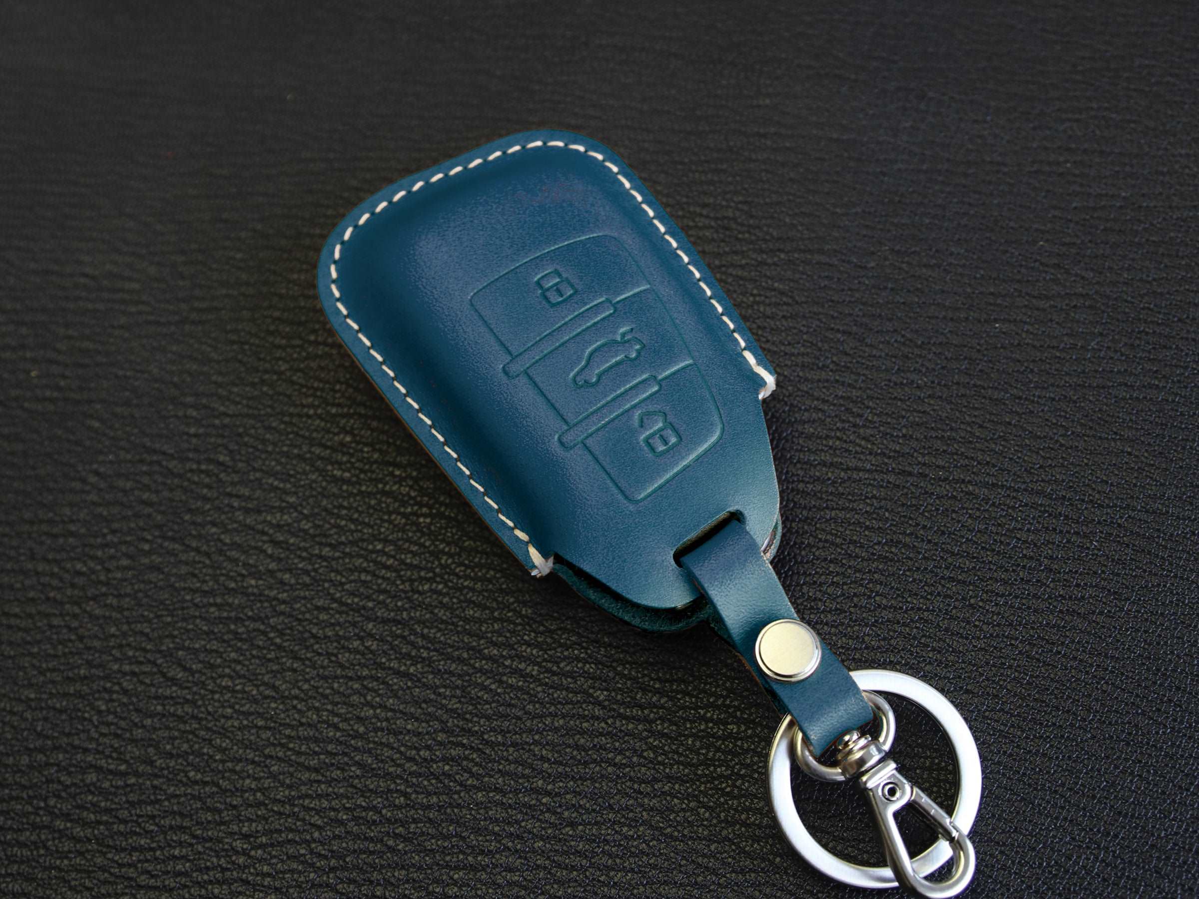 Audi Series [3] Key Fob Cover Leather Case Fits A3 A4 A5 A6 A7 S5, S7 Q5 RS