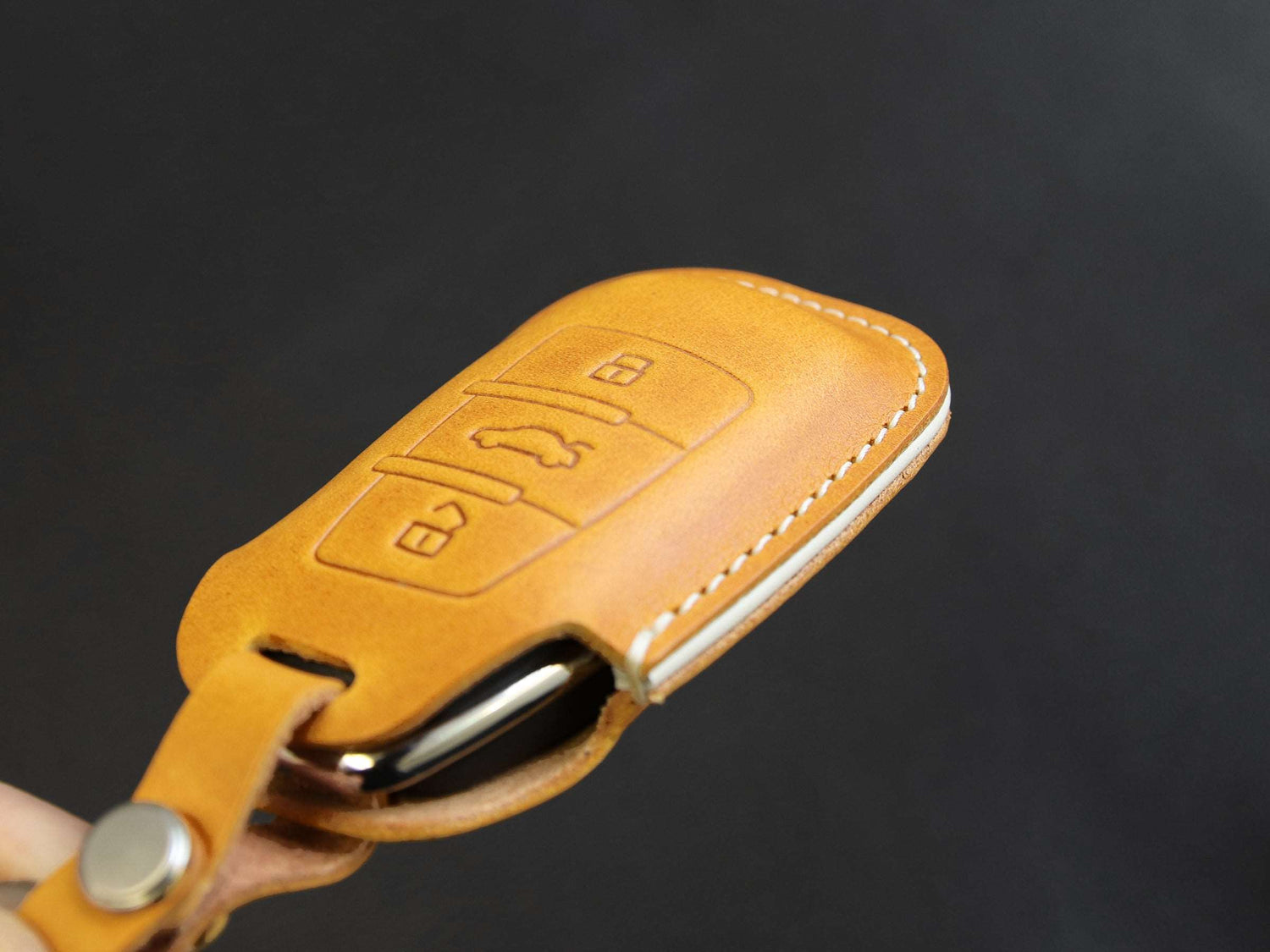 Audi Series [3] Key Fob Cover Leather Case Fits A3 A4 A5 A6 A7 S5, S7 Q5 RS