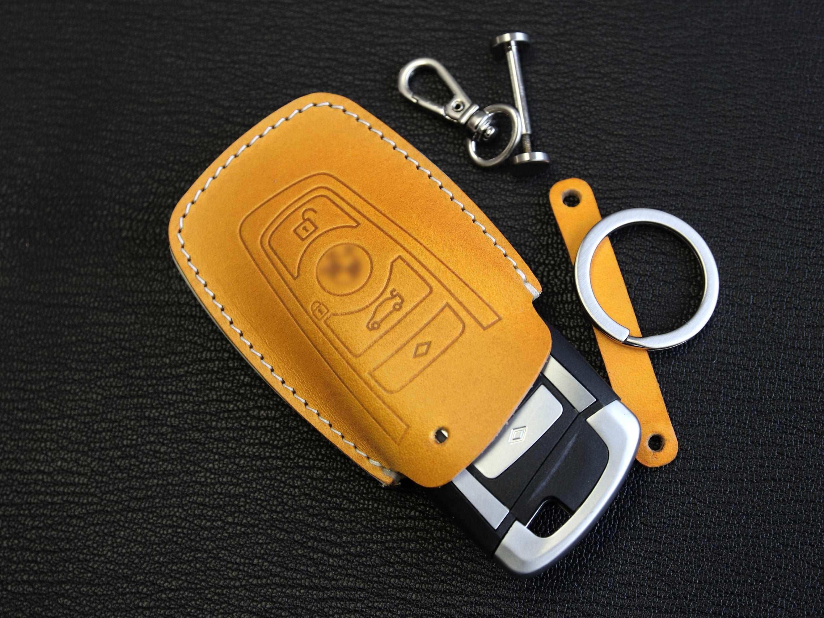 BMW [2] Key Fob Cover Leather Case-BMW 1 3 4 5 6 7 Series and X3 X4 M5 M6 GT3 GT5