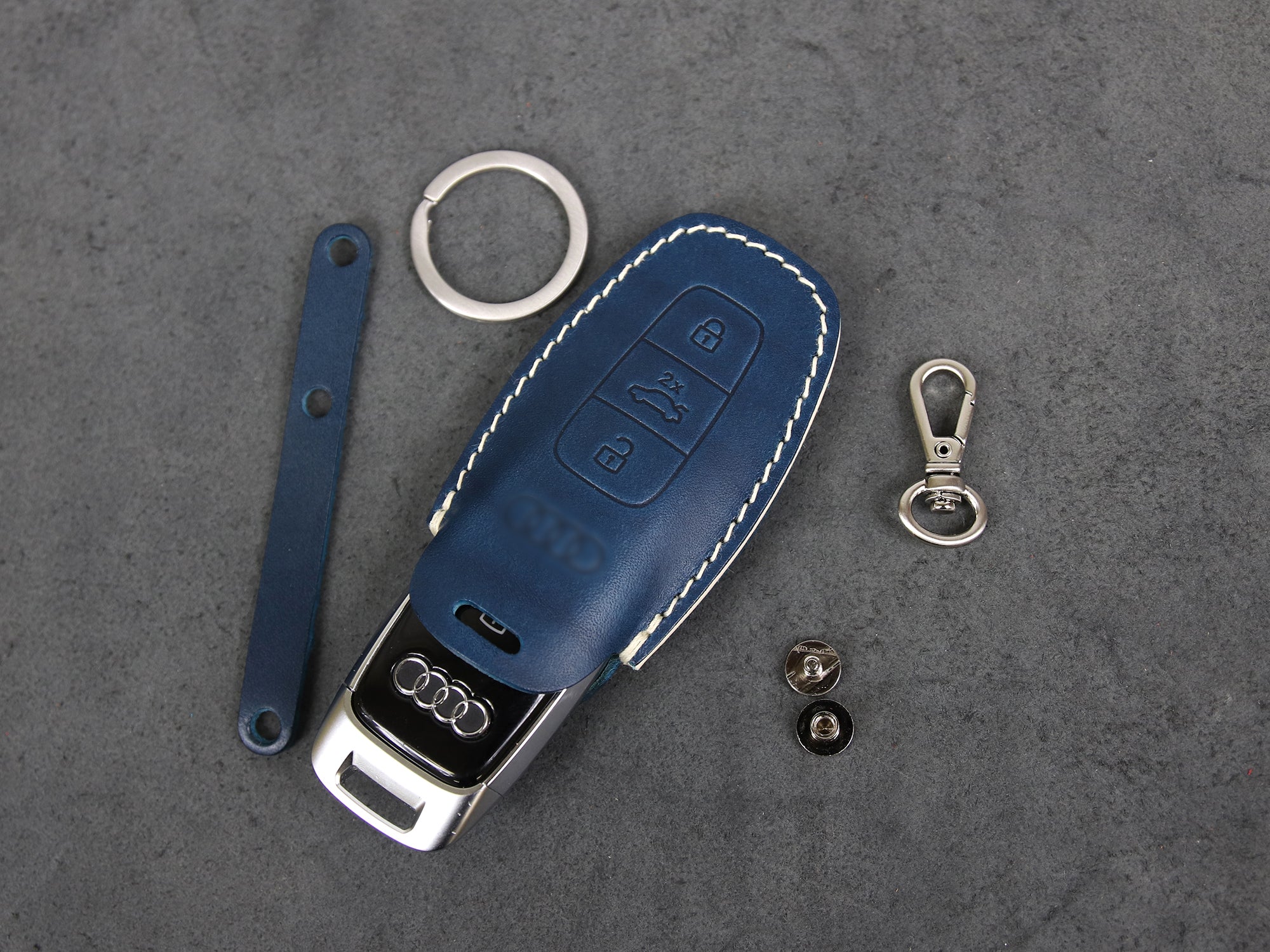 Audi Series [4] Leather Case for Audi Q7, A6, E-Tron, A6L, A8L, A6, A7, A8, Q8 - Italian Veg-Tanned Leather
