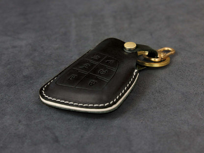 Chevrolet / GMC [4-6]  Key Fob Cover Fits Tahoe, Suburban / Yukon  - Italian Veg-Tanned Leather -6 Buttons