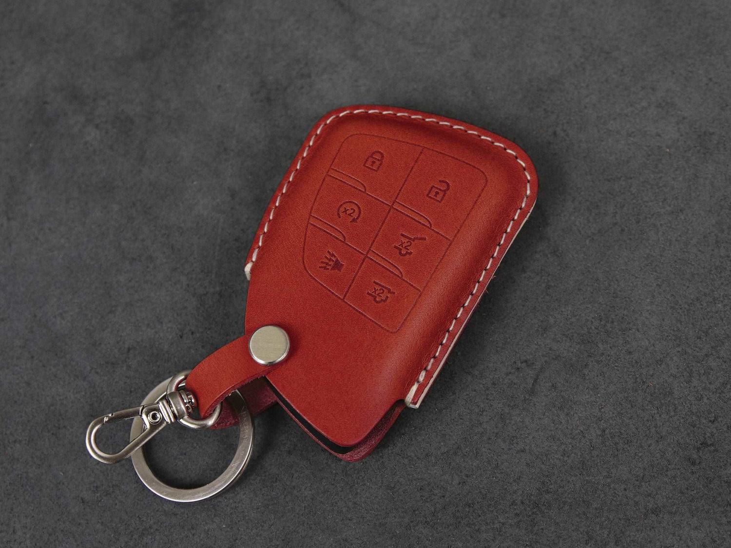 Chevrolet / GMC [4-6]  Key Fob Cover Fits Tahoe, Suburban / Yukon  - Italian Veg-Tanned Leather -6 Buttons