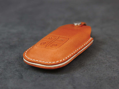 Ferrari [1] Key Fob Cover Leather Case for 488, 812, F8, ST90, 488GTB, Laferrari - Italian Veg-Tanned Leather