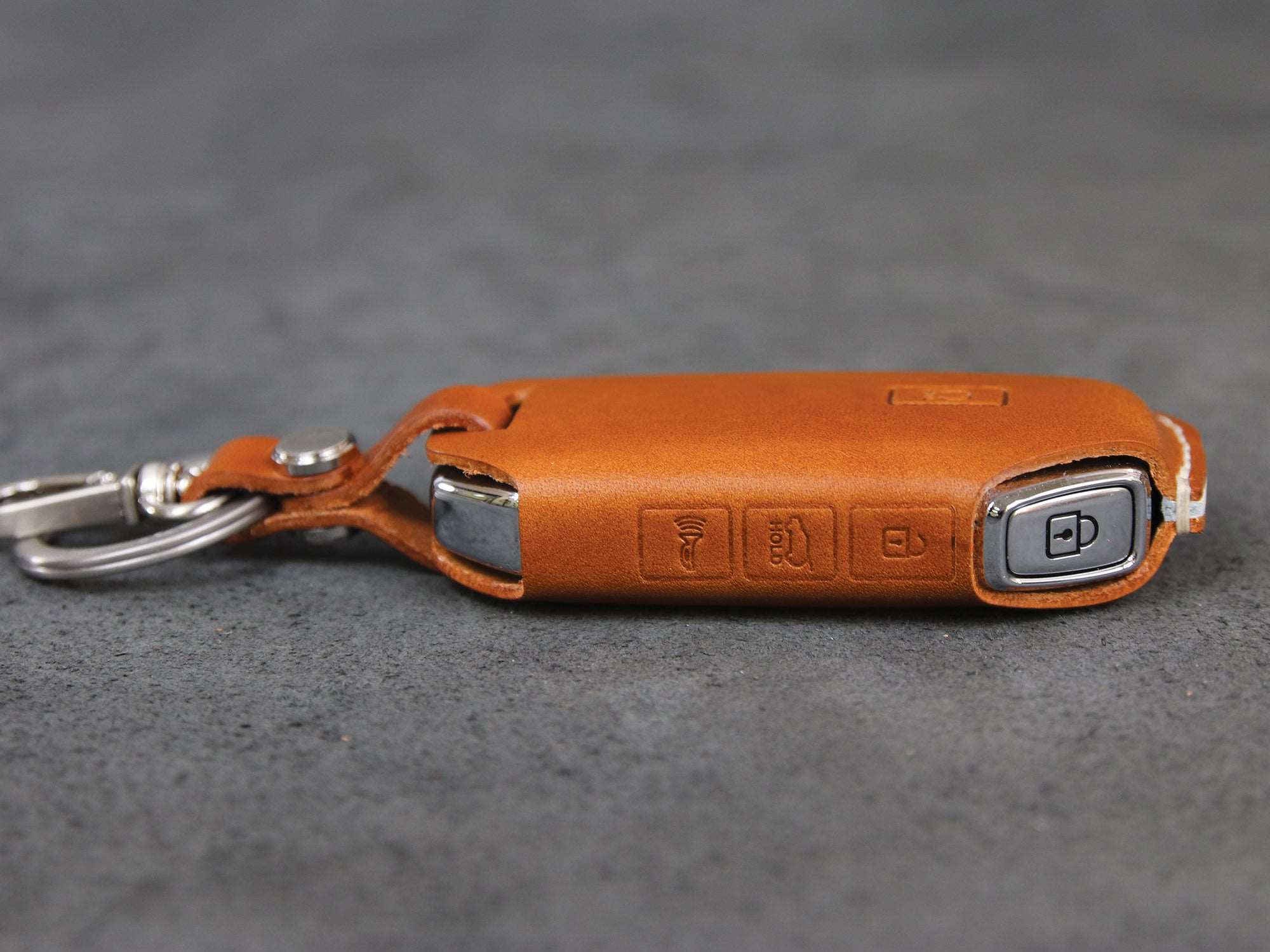 KIA [2-5] Key Cover - FORTE, NIRO, SELTOS, SORENTO, SOUL, SPORTAGE, TELLURIDE - Italian Veg-Tanned Leather