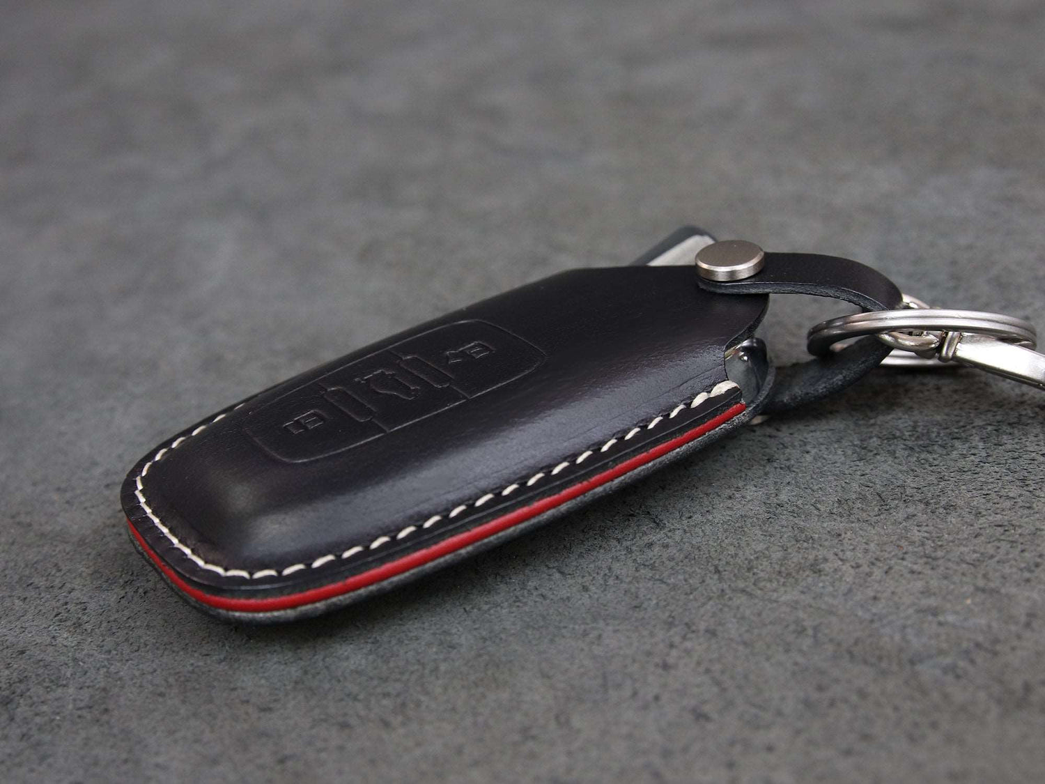 Lamborghini [1] Key Fob Cover - Aventador Centenario Diablo Gallardo Huracan Reventon Veneno -Italian Veg-Tanned Leather case 3 Buttons