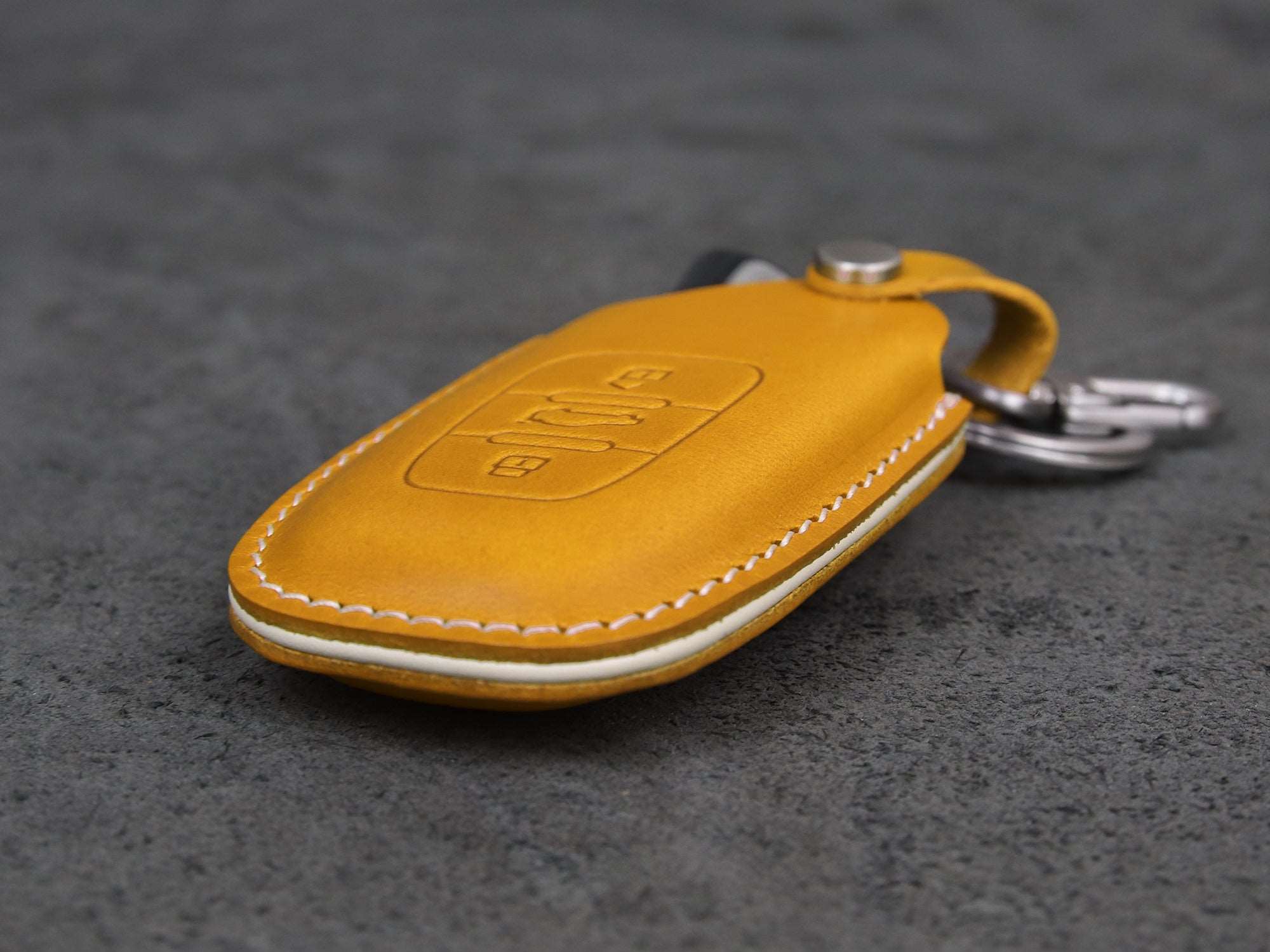 Lamborghini [1] Key Fob Cover - Aventador Centenario Diablo Gallardo Huracan Reventon Veneno -Italian Veg-Tanned Leather case 3 Buttons