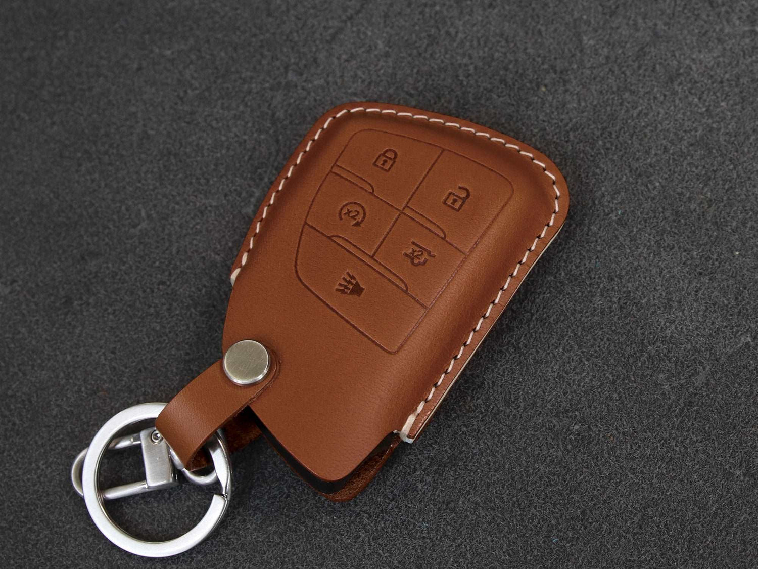 Chevrolet GMC [4-5] Series Key Fob Case - 5 Buttons - Tahoe Suburban Yukon Silverado 1500 Sierra - Handcrafted in USA