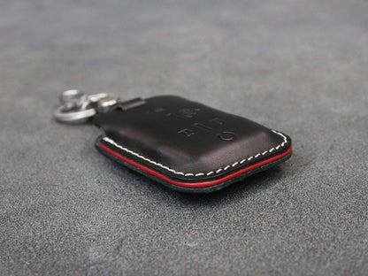 Chevrolet / GMC [3-5BT] Handmade Key Fob Cover for - Silverado / Sierra - Italian Veg-Tanned Leather -5 Buttons